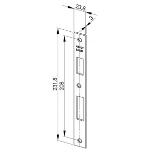 Abloy sluitplaat voor stompe deur EA330 10029577