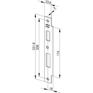 Abloy sluitplaat voor stompe deur korte lip EA331 10029578