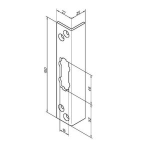 Abloy hoeksluitplaat voor bijzetsloten LP781 10037893