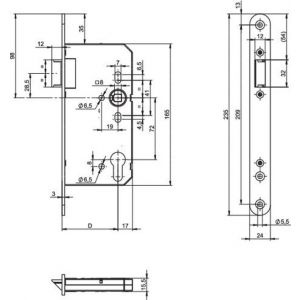 Assa Abloy cilinderloopslot N1005000811000L A000300210