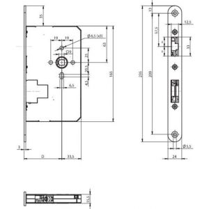 Assa Abloy paniekdeurslot passieve deur N14200009X3000C 10049519