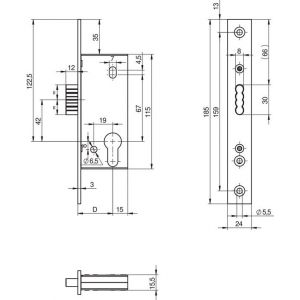 Assa Abloy kastslot N1503000XX0001C 10049547