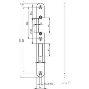 Assa Abloy sluitplaat N60030003010000 10049726