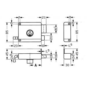 YALE oplegdeurslot 634-60 7225121