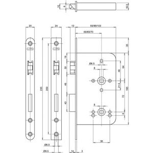 Assa Abloy badkamerdeurslot fluisterdagschoot 243617U2060-1 7273658