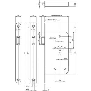 Assa Abloy loopslot 246514T2450 7962039