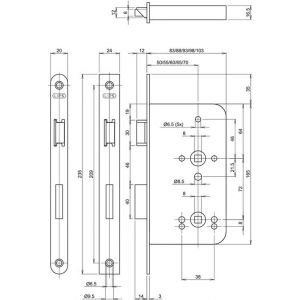 Assa Abloy badkamerdeurslot 248617U2065 7262117