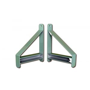 Dulimex DX ES DU WE ES DU WE dragerset links en rechts staal 160x200 mm wit 0513.220.1002