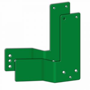 GFS M 380 GFS EH-Exit control montage hulpstuk voor paniekstangen verzet 50 mm DIN linkse deuren groen 4003.999.0380