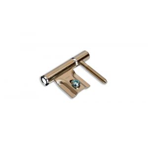 Dulimex DX HPL148150MP-0 Inboorpaumelle diameter 14 mm zwarte nylon ring voor houten deuren en metalen montagekozijnen staal vernikkeld