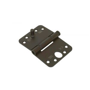 Dulimex DX H165E12895124 nylon glijlagerscharnier 3 mm doorgezette knoop ronde hoeken 125x89 mm verzinkte pen staal zwart SKG*** 6712.154.8912-5D