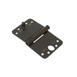 Dulimex DX H165E15895124 nylon glijlagerscharnier 3 mm doorgezette knoop ronde hoeken 150x89 mm verzinkte pen staal zwart SKG*** 6712.154.8915-0D