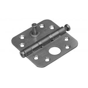 Dulimex DX H367-76762025 kogellagerscharnier ronde hoeken 76x76 mm RVS pen RVS geborsteld SKG** 6732.133.7676