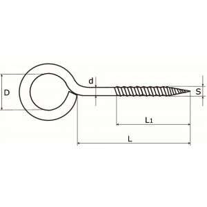 Dulimex DX 391-1204E schroefoog houtdraad 2.20x12x4 mm verzinkt 9.763911204