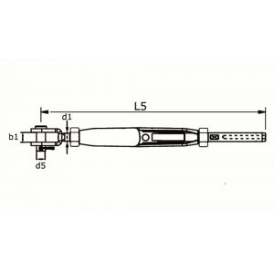 Dulimex 932-1206ITG spanschroef M12-6 mm gaffel-terminal RVS AISI 316 8000.151.0I12