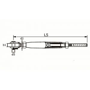 Dulimex 932-2010ITG spanschroef M20-10 mm gaffel-terminal RVS AISI 316 9.955932020