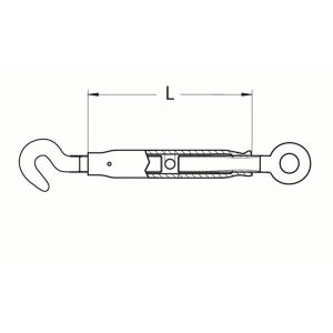 Dulimex DX 1478-06A spanschroef DIN 1478 6 mm haak-oog verzinkt 9.574147806