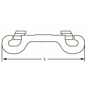 Dulimex DX 161Z-90N dubbele musketonhaak 88 mm zamac vernikkeld 9.120161090