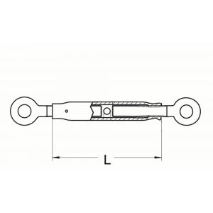 Dulimex DX 1478-20B spanschroef DIN 1478 20 mm oog-oog verzinkt 9.575147820