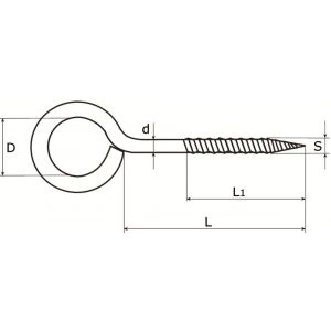 Dulimex DX 391-2512I schroefoog houtdraad 4.00x25x12 mm RVS AISI 304 9.963912512