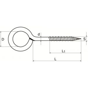 Dulimex DX 388-12022E zware schroefoog gelast houtdraad 7.80x120x22 mm verzinkt 9.764912022