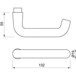 Ami DKR 356 40 BE deurkrukset type 356 deurdikte 40 mm zwart 0170.100.0113