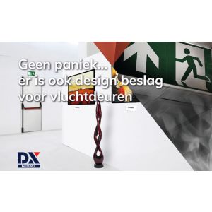 Dulimex DX PO 501 EB RZ anti-paniekstang DX 501 enkele deur 1-puntssluiting zijsluitend rood-zwart 4003.650.1094