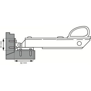 Dulimex DX RUZ-WKS-300SS raamuitzetter wegdraaibaar smalle montagevoet korte hendel voor klep- en uitzetramen SKG** RVS-antraciet 0218.104.0405