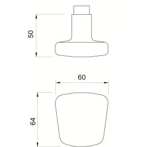 Ami DKN 165 40 BE deurknopset type 165/75 deurdikte 40 mm zwart 0170.100.0121