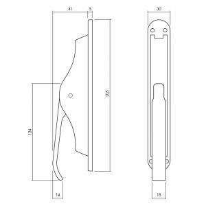 Intersteel Living 5620 set pomp-espagnolet inclusief stangenset 2x 1250 mm messing gelakt 0013.562031