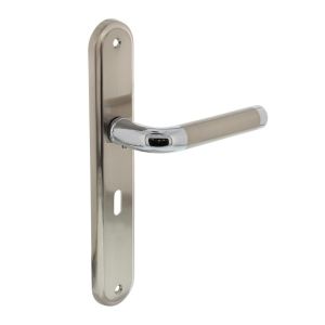 Intersteel Living 1683 deurkruk Agatha op langschild sleutelgat 56 mm chroom-nikkel mat 0016.168324
