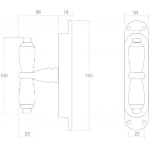 Intersteel Living 5620 espagnolet kruiskruk chroom-zwart 0016.562025