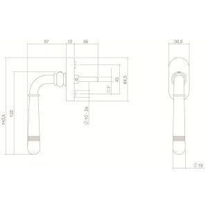 Intersteel Living 6170 raamkruk Emily oud grijs 0021.617050