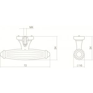 Intersteel Living 8479 meubelknop gerild grijs 0021.847970