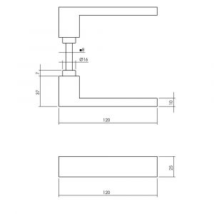 Intersteel Living 0571 deurkruk Amsterdam RVS mat zwart 0023.057100