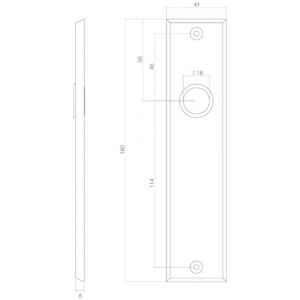 Intersteel Living 2568 kortschild rechthoekig blind mat zwart 0023.256811