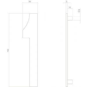 Intersteel Living 4020 huisnummer 1 150 mm RVS-mat zwart 0023.402041