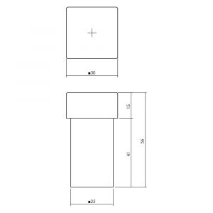 Intersteel Living 4421 deurstop Vierkant universeel 56x30x30 mm zwart 0023.442110