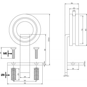 Intersteel Living 4501 set van 2 rollers open wiel 155 mm voor schuifdeursysteem 450122 met bevestiging staal mat zwart 0023.450133