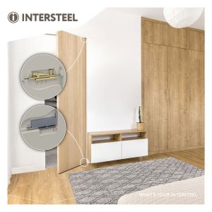 Intersteel Living 4627 taatsscharnier 158x47x33 mm voor houten deuren afdekkappen zwart 0023.462701