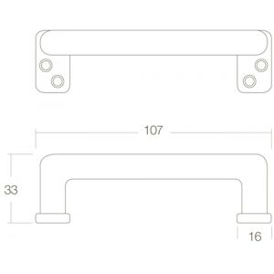 Intersteel Living 5616 handgreep recht 108 mm mat zwart 0023.561620