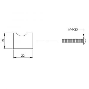 Intersteel Living 8520 meubelknop vingergrip diameter 18 mm zwart 0023.852041