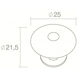 Intersteel Living 8479 meubelknop rond-zon 25 mm gebruineerd 0024.847930