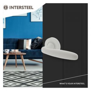 Intersteel Living 1692 deurkruk Bjorn op ronde rozet 52x10 mm met nokken wit 0027.169202