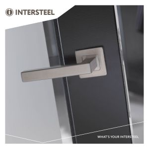 Intersteel Essentials 1249 deurkruk Vierkant op rozet vierkant dubbel geveerd RVS 0035.124902