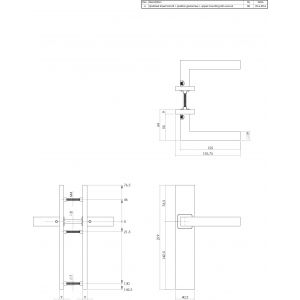 Intersteel Essentials 1337 deurkruk Vierkant op verdekt schild rechthoek blind met nokken 7 mm RVS EN 1906/4 0035.133711