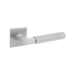 Intersteel Essentials 1849 deurkruk Baustil vastdraaibaar geveerd op vierkante magneet rozet RVS 0035.184902