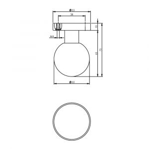 Intersteel 2165 knop bol vast op rozet 10 mm verdekt RVS 0035.216543