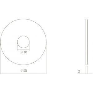 Intersteel Essentials 3403 rozet renovatie zelfklevend diameter 55x2 mm RVS 0035.340304