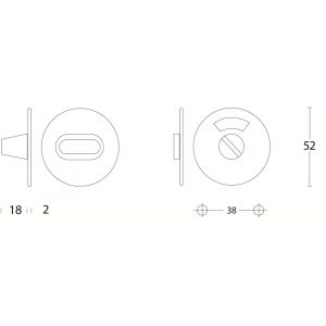 Intersteel Living 3409 WC-sluiting 5 mm diameter 50x2 mm RVS 0035.340957